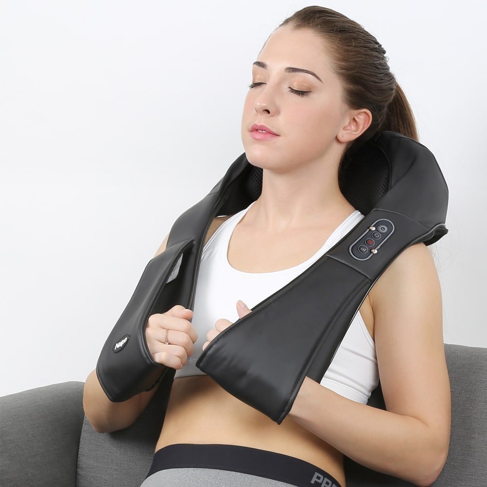 Naipo Shoulder & Neck Massager with Shiatsu Kneading Massage and Heat - NAIPO