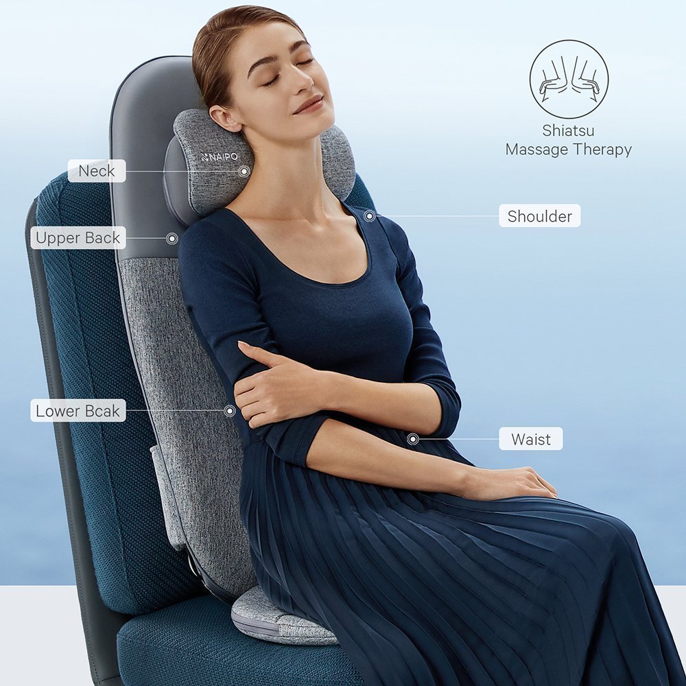 Naipo Shoulder & Neck Massager with Shiatsu Kneading Massage and Heat - NAIPO